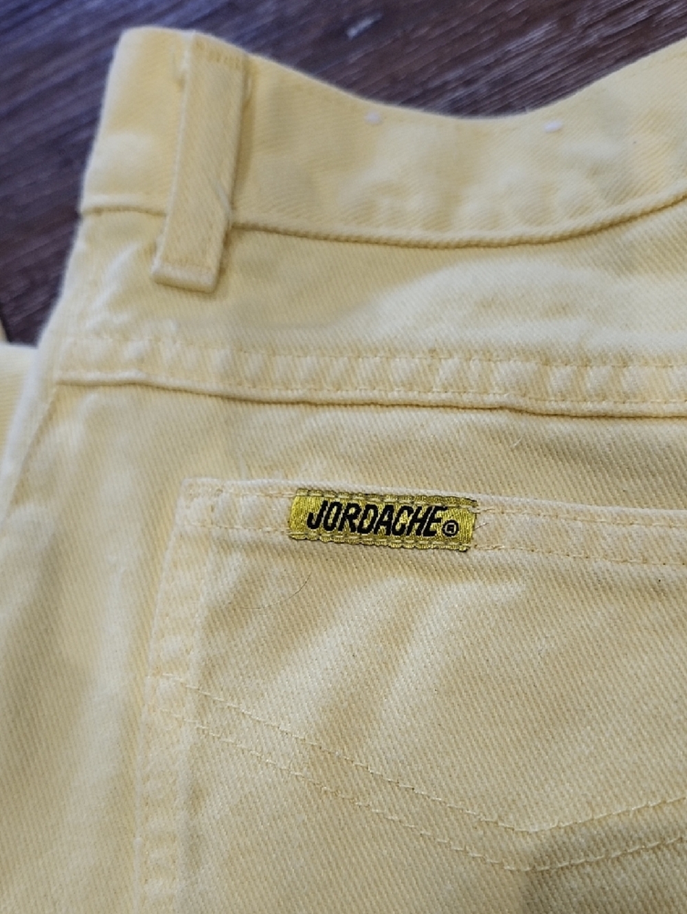 Jordache Vintage Lemon Yellow High Rise 80s 90s Straight Jeans Indie Colorful 8 - Picture 9 of 9